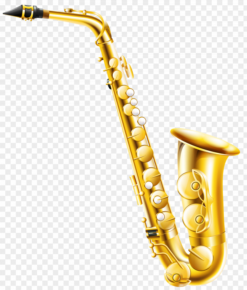 Brass Alto Saxophone Clip Art PNG