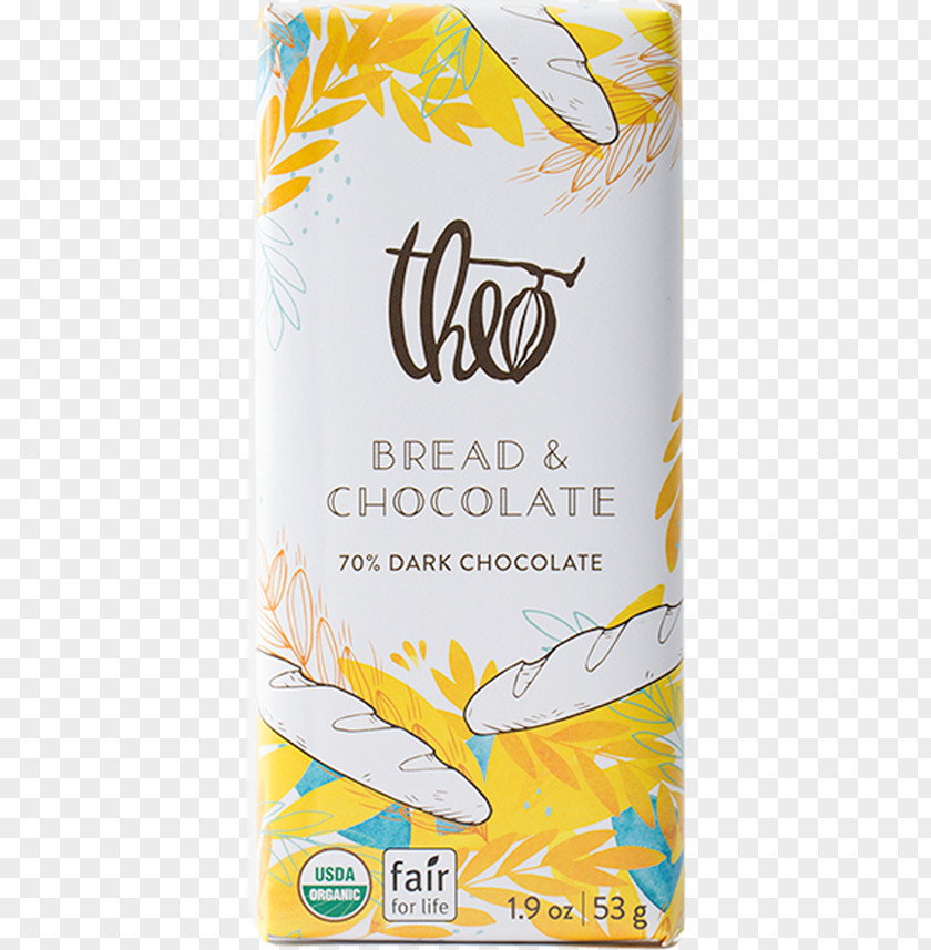 Chocolate Bar Theo Dark Organic Food PNG
