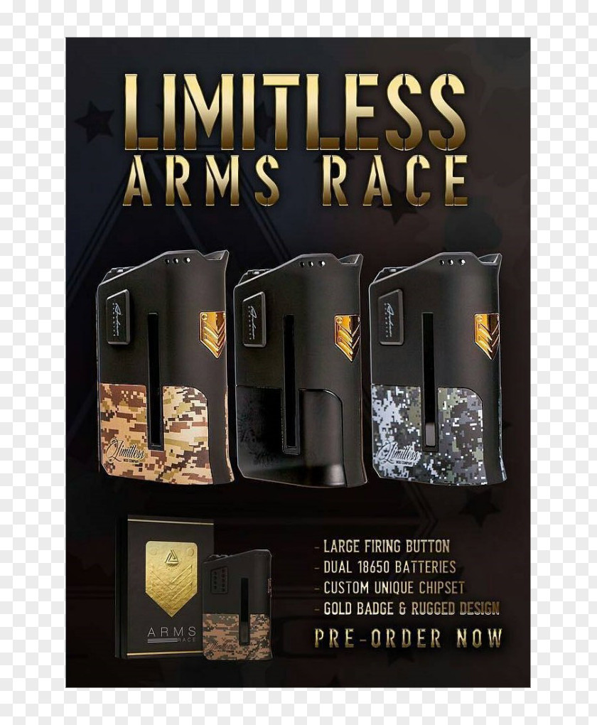 Limitless Electronic Cigarette Arms Race Temperature Control Elwood PNG