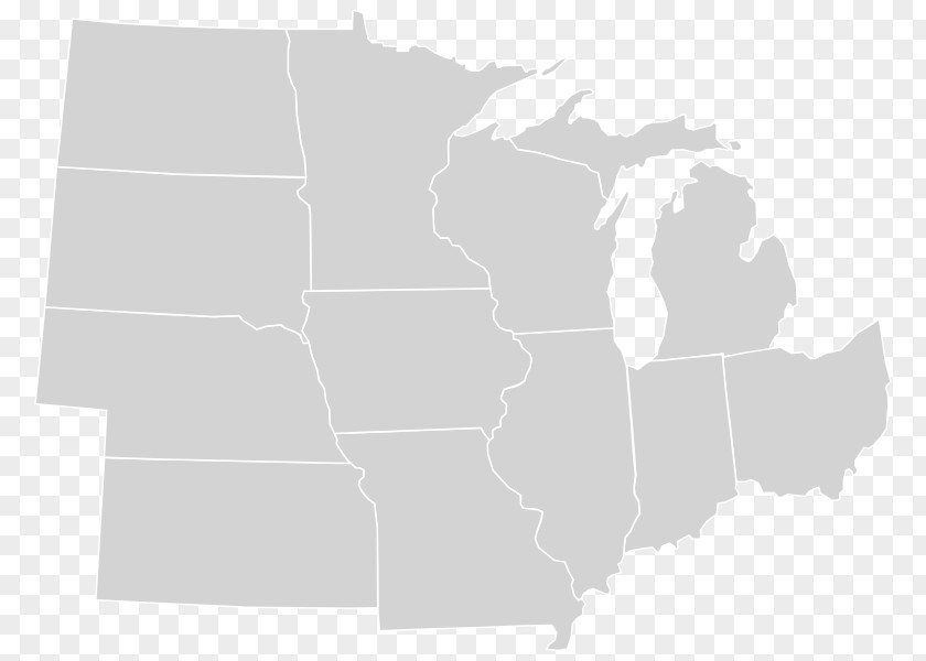 Map Midwestern United States Blank Collection Geography PNG