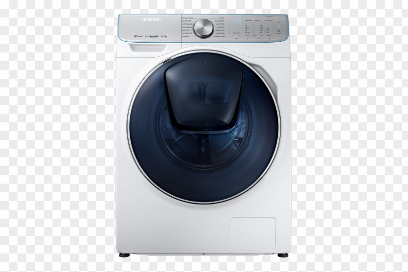 Silver Grey Washing Machine Samsung WW8800 QuickDrive Machines Home Appliance PNG