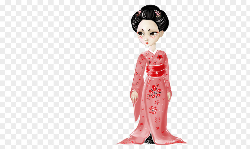 Traditional Japanese Culture Geisha Doll PNG