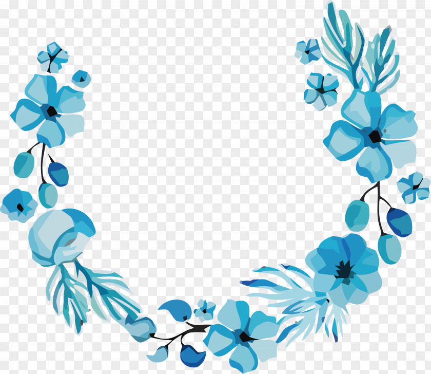 Turquoise Flower Petal Meter Font PNG