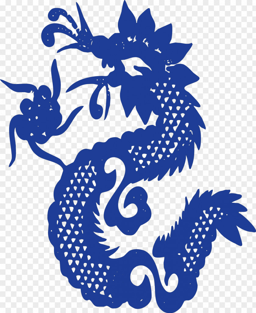 Blue Dragon Pattern Chinese And White Pottery Clip Art PNG