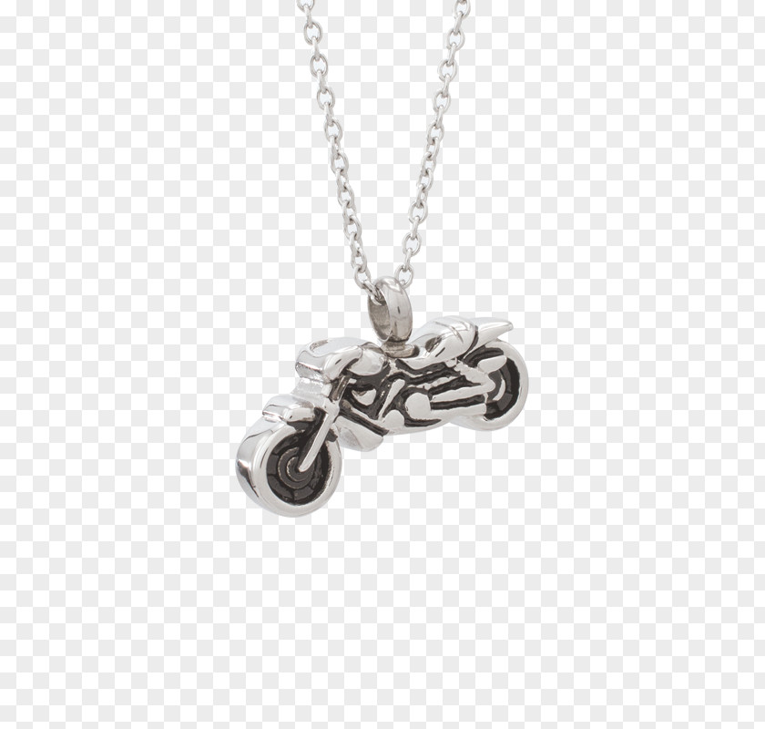 Life Of Motorcycle Chains Locket Product Necklace Silver PNG