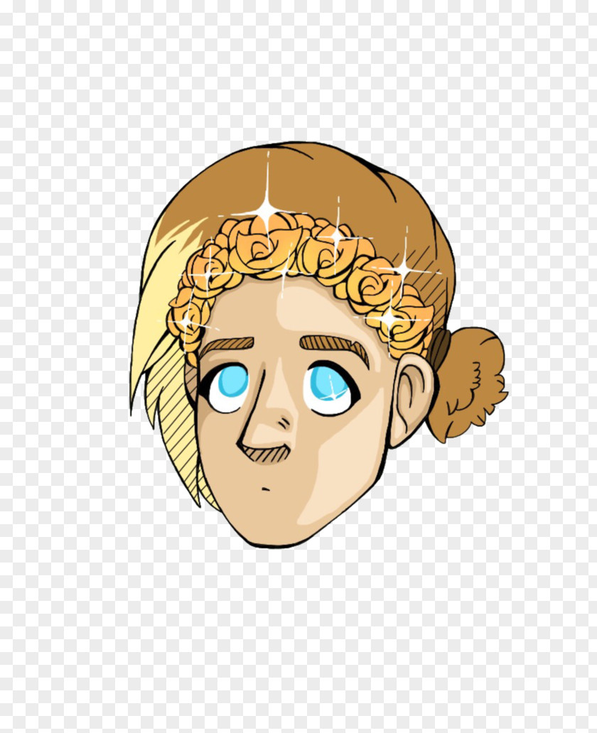 Flower Crown Drawing Cartoon Head PNG