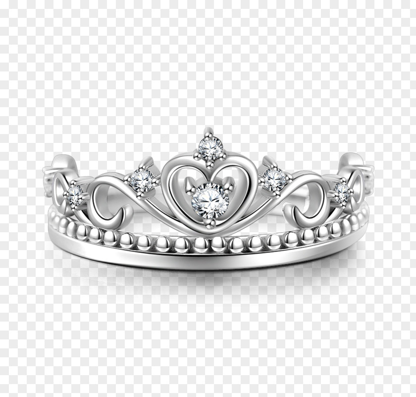 Ring Wedding Sterling Silver Crown PNG