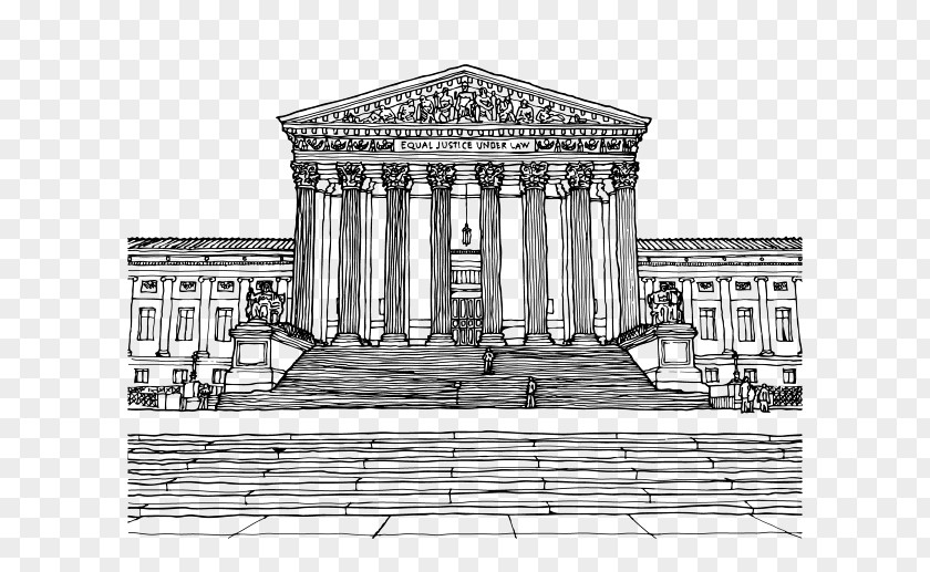 Supreme Court Of The United States Drawing Courtroom Sketch Architecture PNG