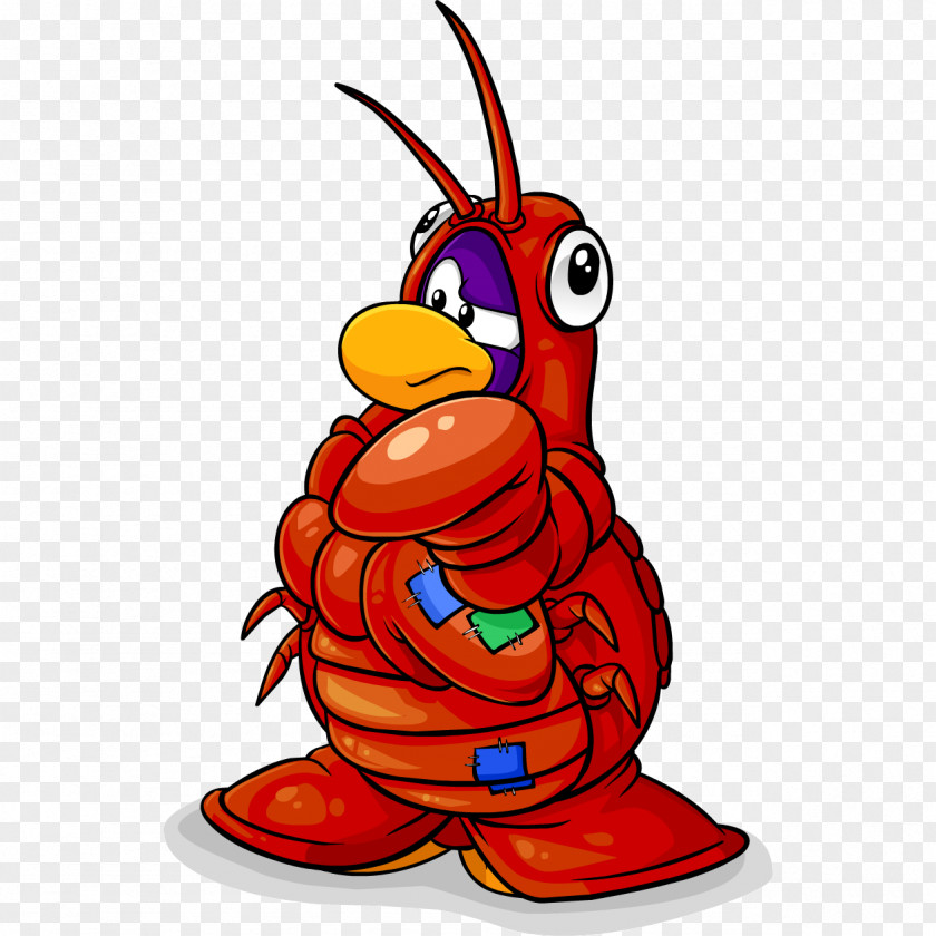 Lobster Club Penguin Island Costume PNG