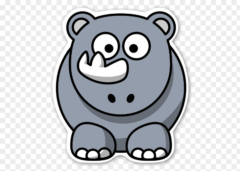 Mirrored Rhinoceros Clip Art PNG