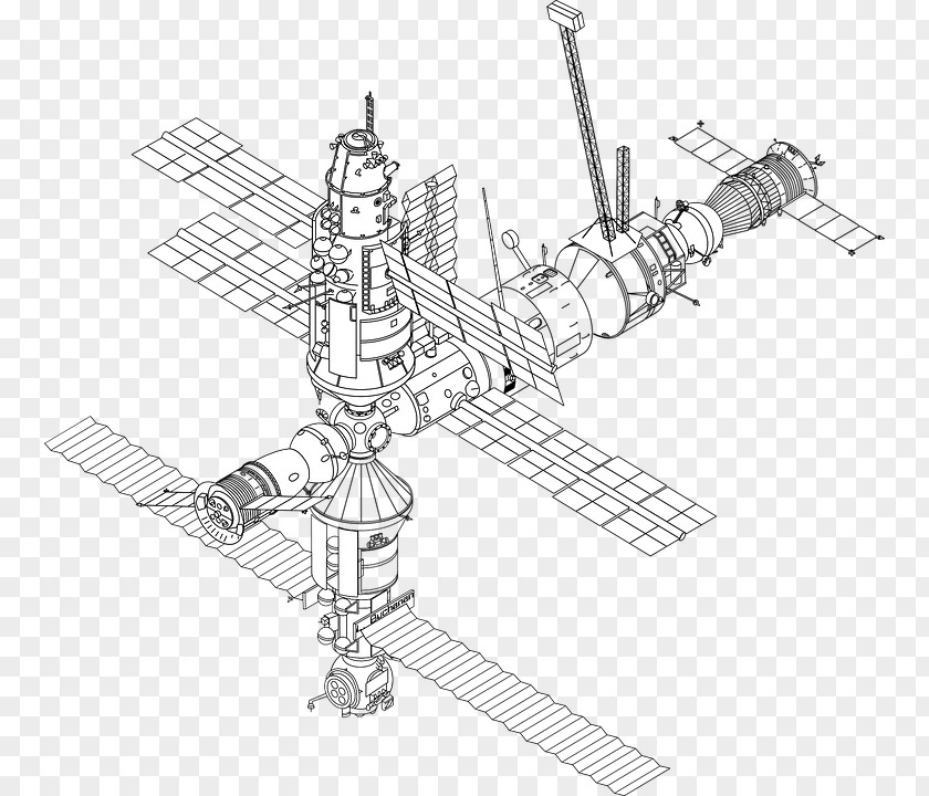 Vector Line Spacing Material International Space Station Drawing Mir PNG