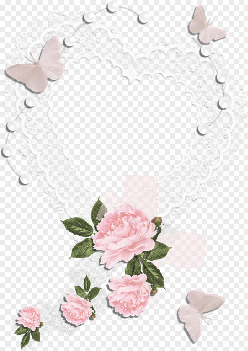 Wedding Vintage Picture Frames Lace Cut Flowers Clip Art PNG