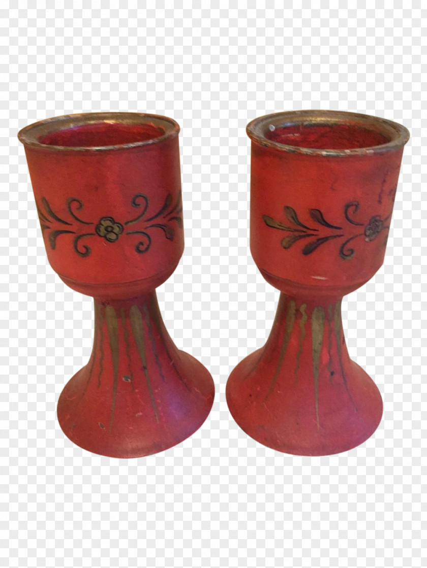 Hand Painted Candle Vase Ceramic PNG