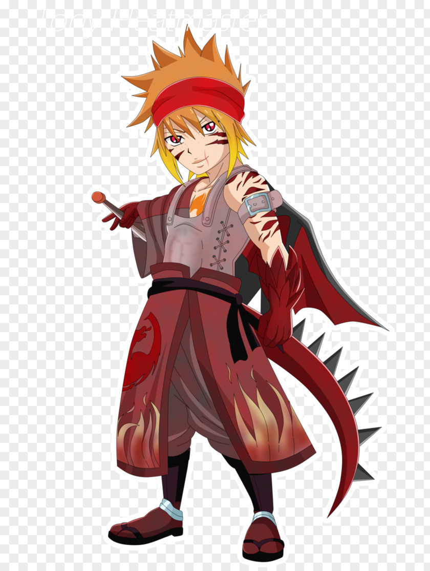Natsu Dragon Slayer Fairy Tail Costume Design Legendary Creature Clip Art PNG
