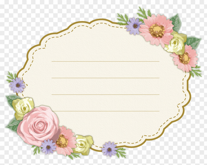 Rose Border Signs Text Flower PNG