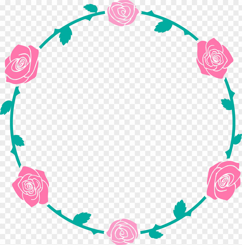 Rose Frame Floral Flower PNG