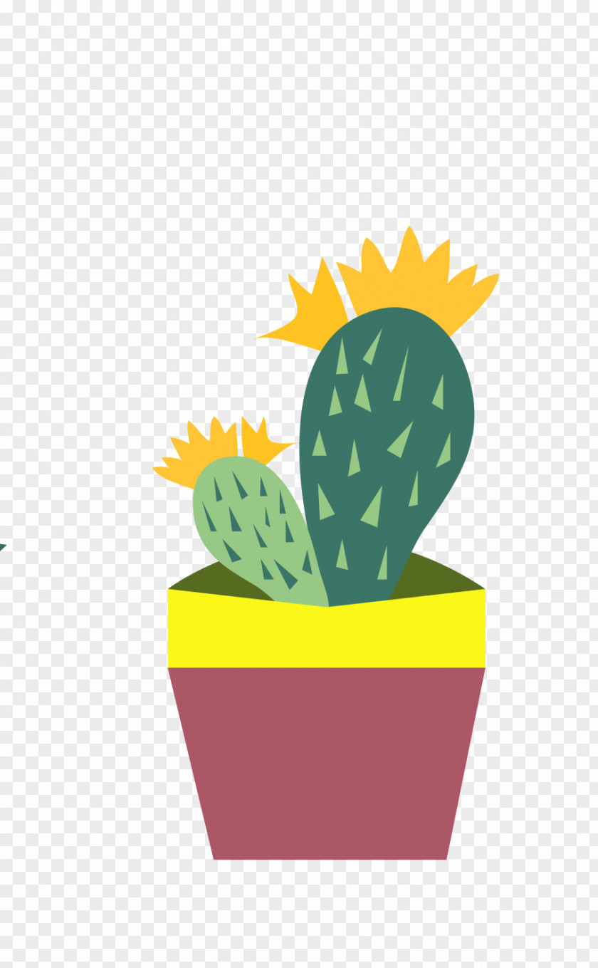 Golden Ball Cactus Image Clip Art Cartoon Flower PNG