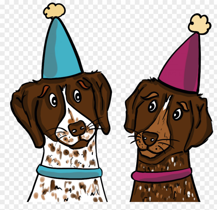 Pointing Breed Brittany Party Hat Cartoon PNG