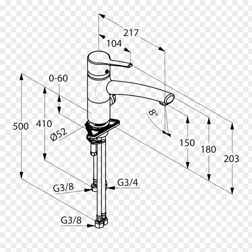 Sink Kludi Trendo Jednouchwytowa Bateria Kuchenna Multi DN 15 Faucet Handles & Controls Valve PNG