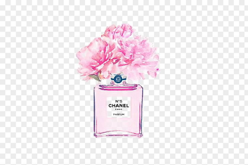 Perfume Chanel No. 5 Watercolor Painting Coco PNG