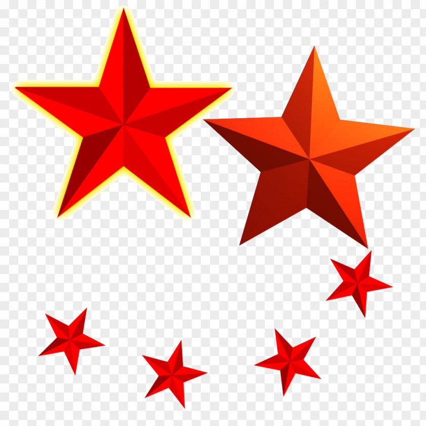 Red Five-pointed Star PNG