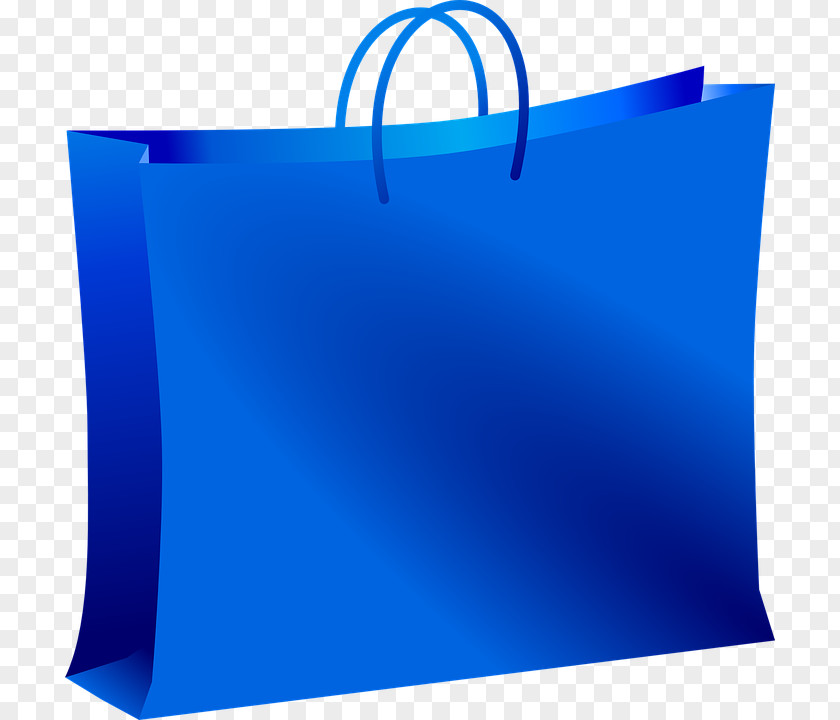 Blue Shopping Bag Clip Art PNG