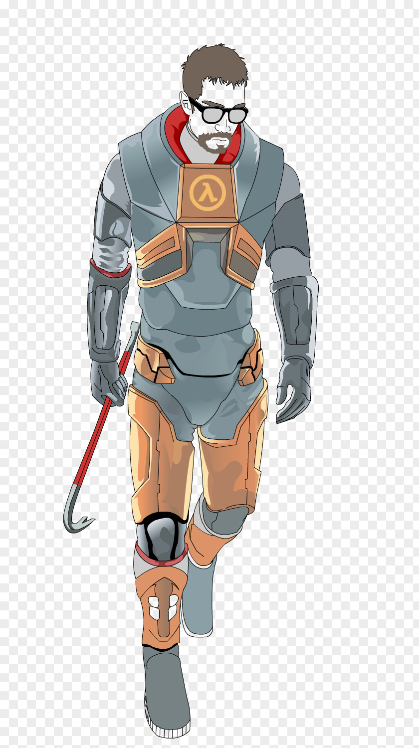 Gordon Freeman Icon Character Cartoon Illustration Costume Design PNG