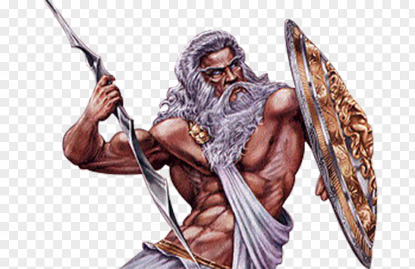 Hand Painted Zeus God Mount Olympus Hades Poseidon Hera PNG