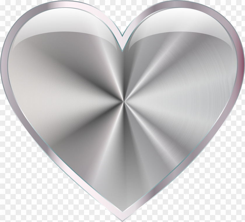 Silver Heart Clip Art PNG