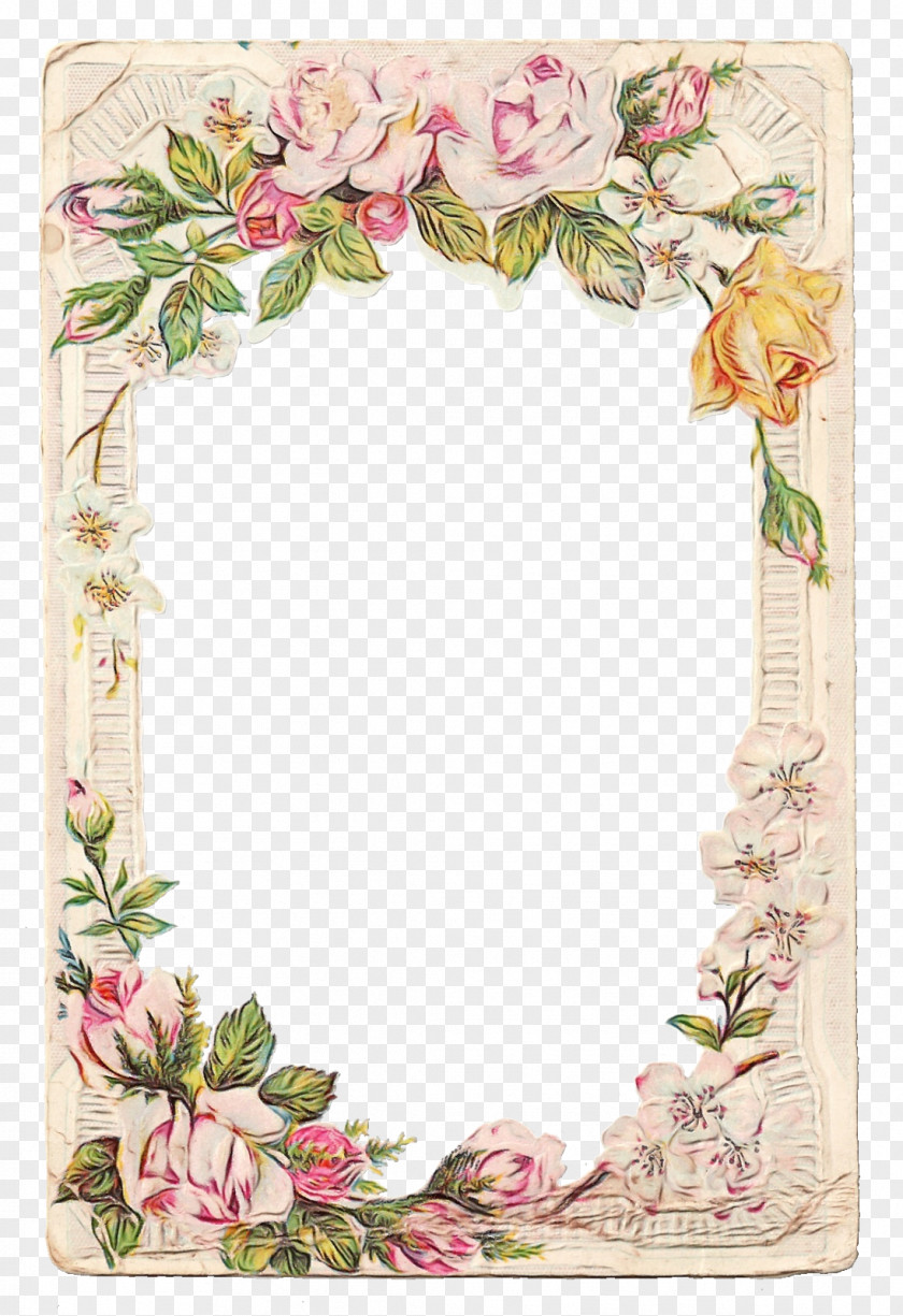 Wildflower Interior Design Vintage Floral Frame PNG