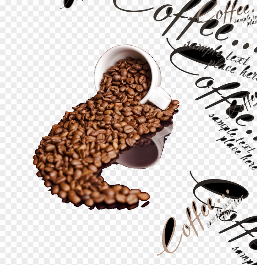Coffee Beans Text Bean Cafe Cup PNG