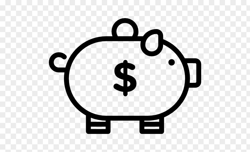 Symbol Line Art Piggy Bank PNG