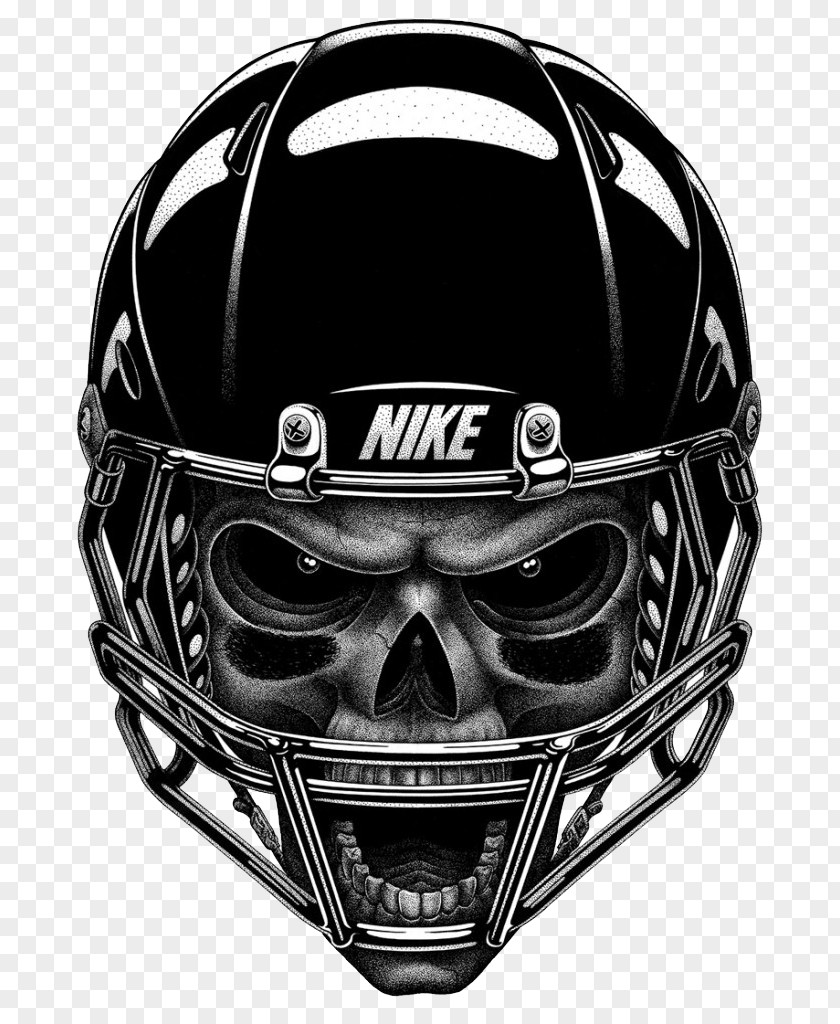 Black Skeleton Helmet Oakland Raiders T-shirt NFL Air Force Nike PNG
