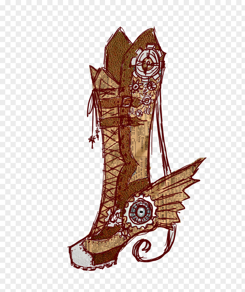 Boot High-heeled Shoe Costume Design PNG