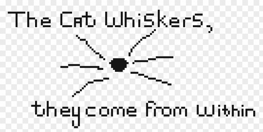 Cat Whiskers Pixel Art Quotation PNG