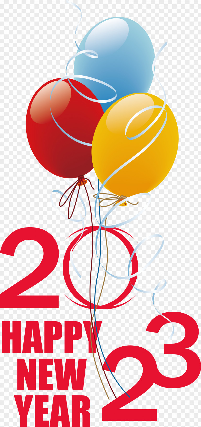Balloon Party Line Text Birthday PNG