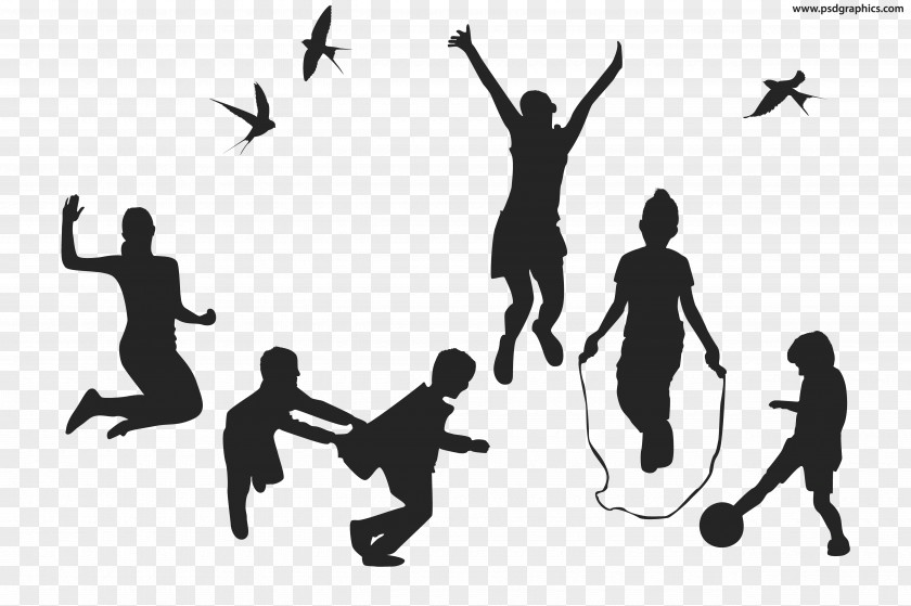 Children Playing Silhouette Child Play PNG