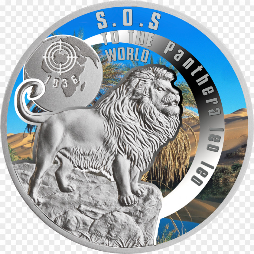 Coin Commemorative Lion Silver Currency PNG