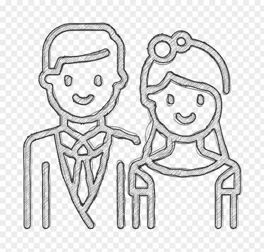 Family Icon Bride Couple PNG