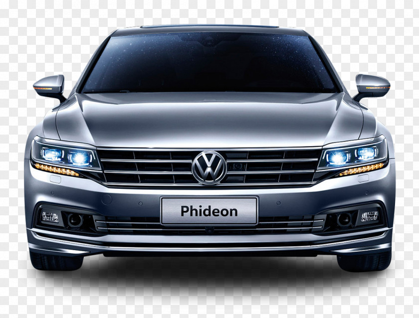 Gray Volkswagen Phideon Front View Car Geneva Motor Show Phaeton PNG