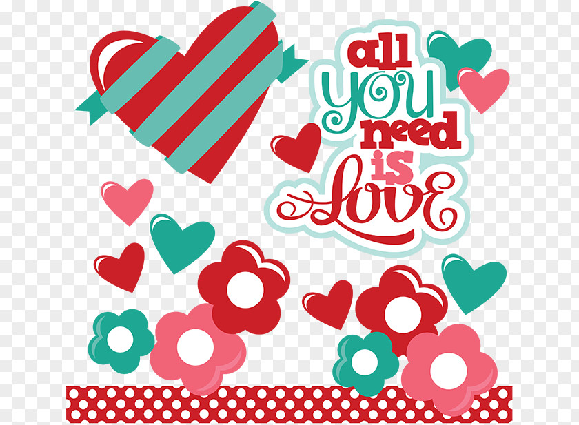 Love My Family Valentine's Day Heart Dating Scrapbooking Clip Art PNG