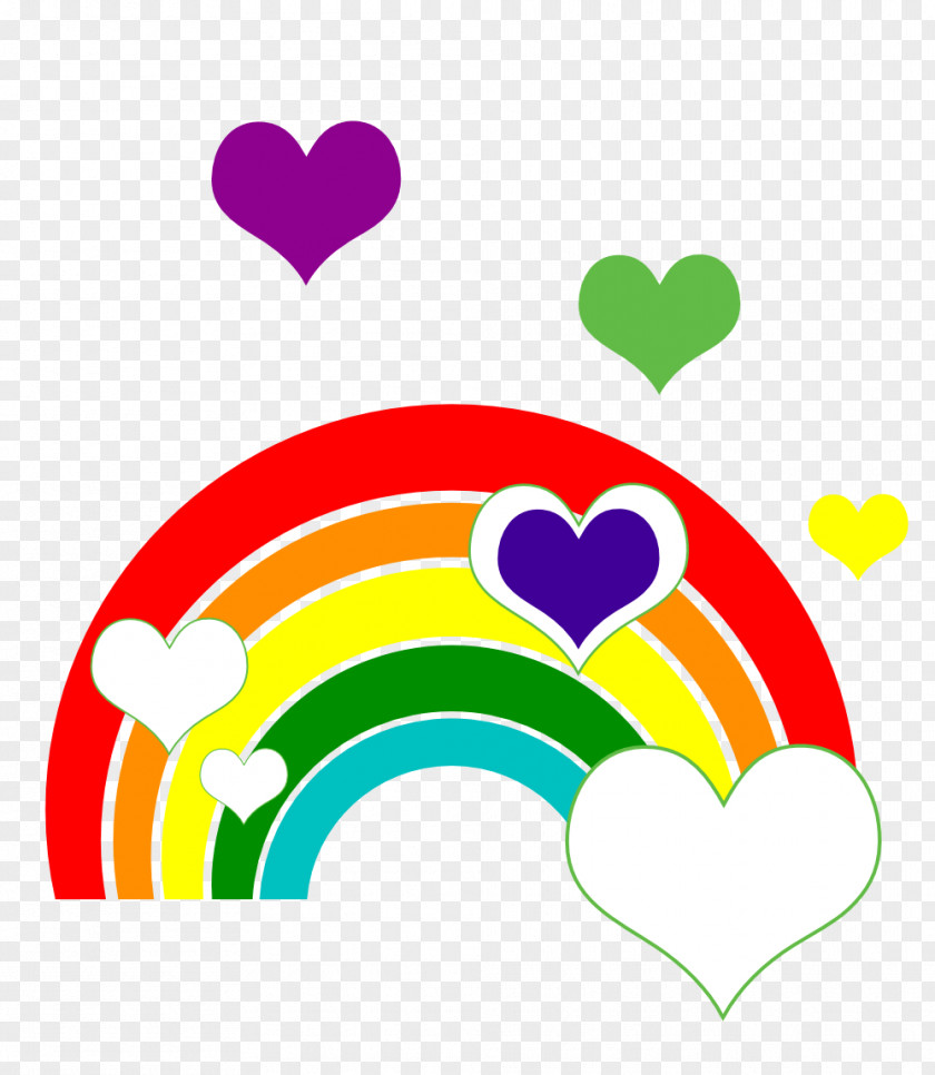Rainbow Meteorological Phenomenon Love Background Heart PNG