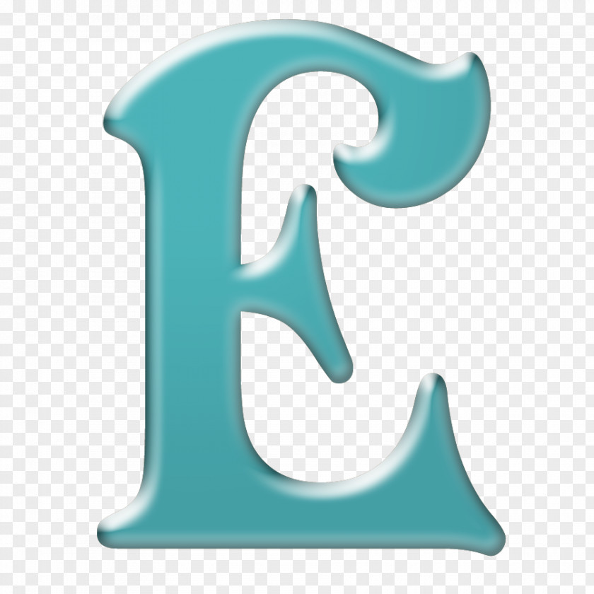 Teal Letter Alphabet Clip Art PNG