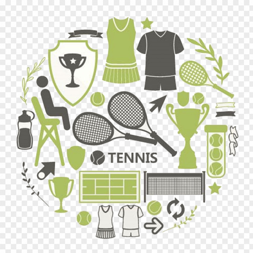 Tennis Vector Material Elements Logo Infographic Icon PNG