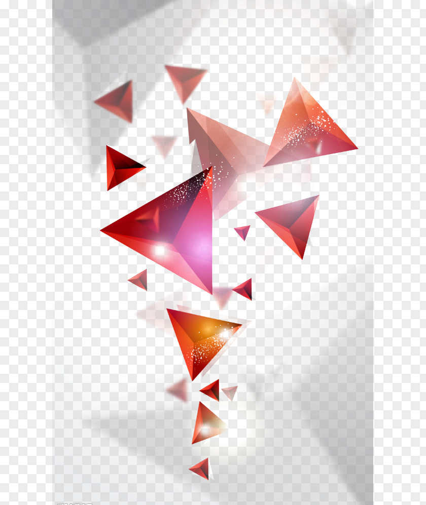 Floating Triangle Blocks Solid Geometry PNG