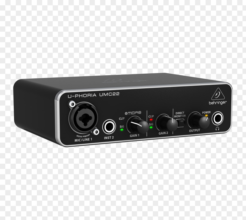 Microphone BEHRINGER U-PHORIA UMC22 Sound Cards & Audio Adapters Interface Behringer U-Phoria UM2 PNG