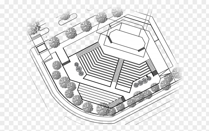 Planta Arquitectonica Floor Plan Amphitheater Architecture Architectural Drawing PNG