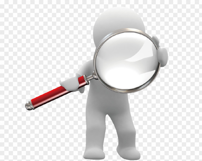 The Little Man Holding Magnifying Glass Quantitative Research Data Collection Information PNG