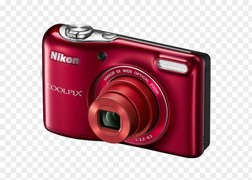 720pRed Nikon COOLPIX L830 Point-and-shoot Camera Coolpix L30 20.1 MP Digital With 5X Zoom Nikkor Lens And 720p HD Video (Black)Camera Compact PNG