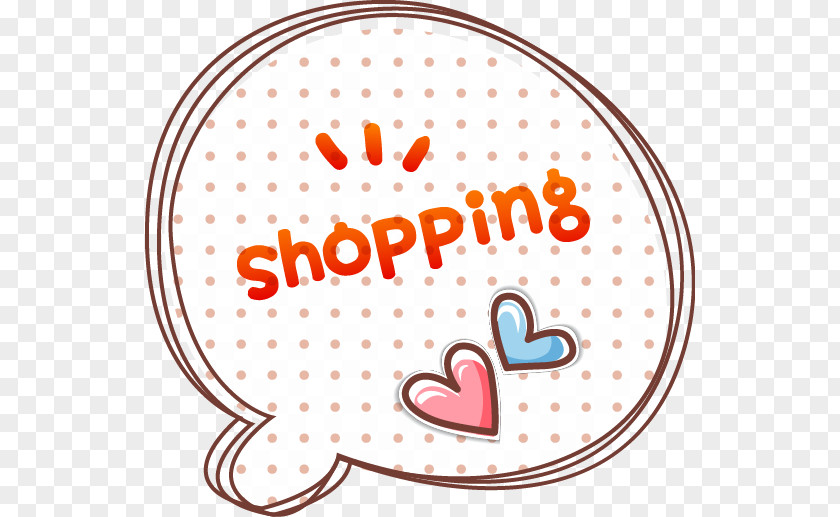 Hand Drawn Heart-shaped Dot Pattern Shopping PNG